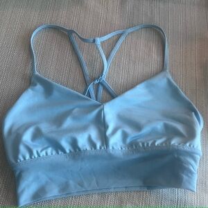 ALO Yoga Light Blue Strappy Sports Bra
